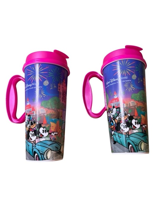 Disney Other - Walt Disney World Mickey & Friends 16 oz Refillable Travel Cups Whirley